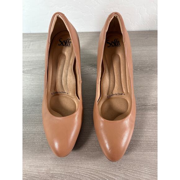 Sofft Parisa Light Tan Leather 3" Block Heels- Women's Size 9 M- NWOB - Picture 4 of 8